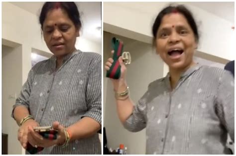 mom reacts to gucci belt|Viral video: This desi mom's reaction at Rs. 35k Gucci belt is .